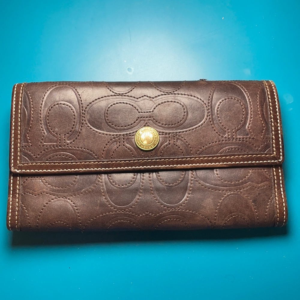 COACH WALLET- brown leather